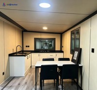 Structure en acier mobile moderne de luxe, étanche, préfabriquée, modulaire, extensible et pliable, pour l'extérieur, de 20, 30, 40 pieds, avec 2 à 4 chambres