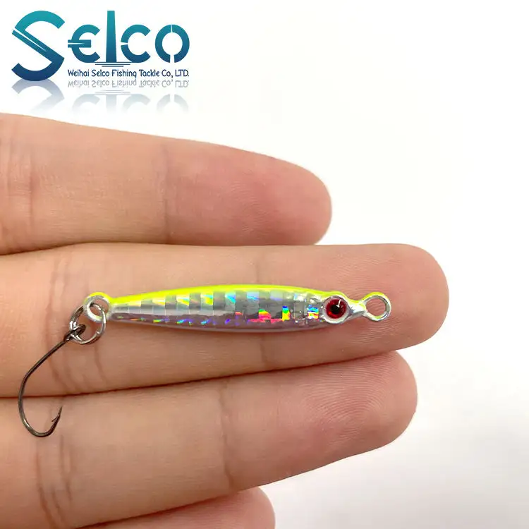 Selco di alta qualità 5G attrezzatura da pesca vendita a caldo 3D esca Jigbait con gancio 3G metallo Micro piombo lenta Pitch Fall per la pesca