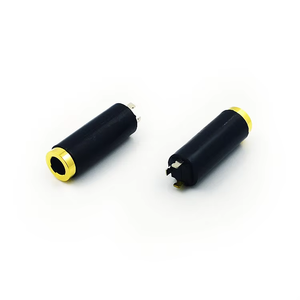 Conector de micrófono de 6,35 mm, conector CK de tres pines amarillos, interfaz de audio y vídeo, conector de micrófono chapado en oro, base de micrófono plateada - Product Image 4