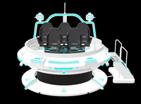 Simulador de realidad virtual 3D de 5 plazas 360 VR Silla de OVNI giratoria de 360 grados Máquina de realidad virtual de metal y plástico para interiores a la venta