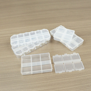 Transparent Plastic Storage Box With Compartments For Jewelry Nail Art And Fishing Gear Organization Desktop Organizer - Product Image 2
