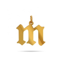 Fashion Rhodium Wholesale Necklace Large Initial Letter Pendant Charm 18k Gold 925 Silver