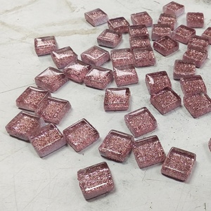 Mosaicos de Vidrio Brillante para Manualidades, Piezas Cuadradas Sueltas de Arcoíris, Precio de Fábrica - Product Image 5