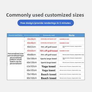 Schnellt rocknende Mikro faser Rechteck Golf Handtuch Schnitt Stapel Waffel Design Plaid Pattern Travel Gym Verwenden Sie benutzer definierte Logo Sport - Product Image 3