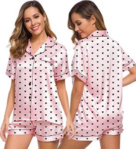 OEM Family Silk Pajama Sets Cotton Matching <strong>Satin</strong> Ladies Sleepwear Designer Clothes Wholesale <strong>Satin</strong> Pajamas Women Set - Product Image 2