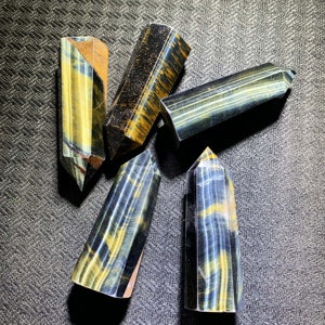 Blu naturale <span class=keywords><strong>occhi</strong></span> di <span class=keywords><strong>tigre</strong></span> torre di cristallo punto di guarigione stones energy bacchetta per feng shui - Product Image 6