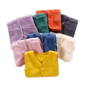 Nieuwe Aangekomen Polar Fleece Snoep Kleuren Kids Winter Warm Vest Voor Outdoor