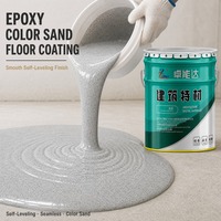 Peinture époxy bicomposante auto-nivelante à base de sable de quartz coloré, revêtement de sol inodore et résistant à l'usure pour garage de stationnement