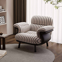Fauteuil de loisirs moderne de haute qualité à une place, structure noire, pour salon, chambre, canapé confortable, écologique, durable, utilisation hôtelière