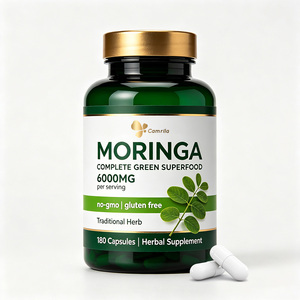 MOQ 100pcs Custom Private LOGO Moringa Capsule 6000MG per Serving 180 Count <b>Herbal</b> <b>Supplement</b> - Product Image 1