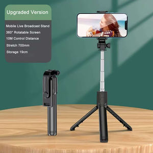 Palo de Selfie Multifuncional Plegable con Rotación de 360° para Fotografía en Vivo por Bluetooth, con Trípode de Plástico Integrado para Móviles - Product Image 5