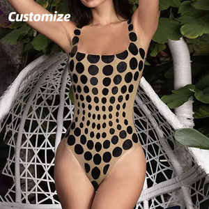 Mono Ajustado sin Mangas con Estampado de Lunares, Sexy y a la Moda para Mujer, Primavera 2024 - Product Image 1