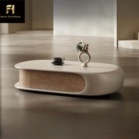 Table basse de salon en bois noir et blanc de luxe italien, ensemble de tables gigognes de haute qualité