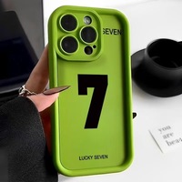 Coque de téléphone portable antichoc en TPU style échelle avec impression Lucky Seven pour iPhone 7 X Xr Xs 11 12 13 14 15 16 17 18 Pro Max