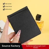 Portefeuille Unisexe Personnalisable avec Logo, Porte-Cartes en Cuir PU, Pince à Billets Multifonctionnelle pour Hommes, Vente en Gros