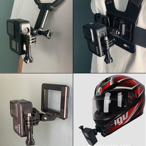 Adaptador de Clip con Gancho en J para Montaje Vertical en Superficies, Rotación de 360°, para Cascos GoPro Hero 13 12 11 10 9 8 7, DJI Osmo Action, <span class=keywords><strong>Insta360</strong></span> - Product Image 5