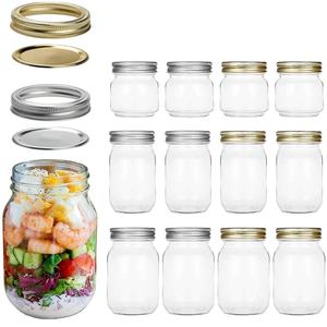 Tarro de cristal Mason grande de 500ml, tapa de corona, mermelada de melocotón, verduras en escabeche, salsa de Chile, botella de cristal - Product Image 2