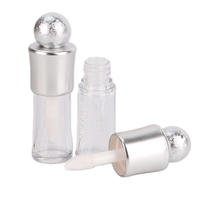 Offre Spéciale – Flacon Vide de Luxe Argenté avec Bouchon à Bille Transparent pour Remplissage de Gloss à Lèvres DIY – Bouteille Cosmétique Vide pour Gloss
