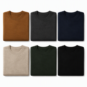 Maglione Autunnale da Uomo in 100% Lana, Classico Tinta Unita, Collo Slim Fit, Lungo, Antipiega, Antipilling, Traspirante, Casual - Product Image 6