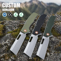 Couteau de poche pliable personnalisable, couteau de camping et de chasse EDC pour l'extérieur, lame D2, manche en Micarta, outil utilitaire de survie GT955
