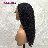Perruque sans colle 7x5 Water Wave en cheveux humains, pré-épilée, avec fermeture frontale en dentelle, cheveux brésiliens naturels vierges non traités, perruque sans colle