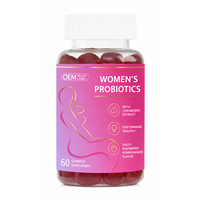 Gummies Probiotiques OLLI pour Femmes 500 Millions de UFC Extrait de Canneberge Mélange Prébiotique Soutien à la Santé Féminine Marque Privée OEM