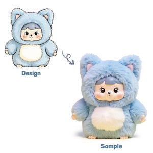 ビニール玩具カスタムぬいぐるみビニールハイブリッド玩具メーカービニールフェイス毛皮ぬいぐるみ付き - Product Image 6