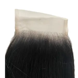 4x4 ST cơ thể sóng Trinh Nữ lớp biểu bì phù hợp nguyên tóc con người HD đóng cửa phía trước chưa qua chế biến 100% Brazil tóc con người HD ren đóng cửa