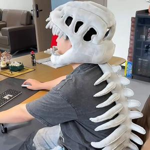 Peluche réaliste de <span class=keywords><strong>dinosaure</strong></span> Bonezilla, jouet d'Halloween, monstre <span class=keywords><strong>dinosaure</strong></span>, peluche squelette d'animal, masque de peluche d'horreur - Product Image 4