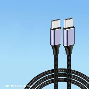 Nouveau câble Type-C de 1 m et 2 m pour téléphones mobiles, câble de charge rapide USB-C 60 W, câble Type-C vers Type-C pour IP - Product Image 3