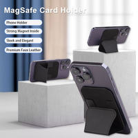 Dompet Kulit Magnetik RFID Blocking dengan Logo Kustom, Array Magnet N52SH, untuk iPhone 12 Pro Max Mini, Kompatibel dengan Magsafe
