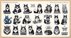 Paquete de Pegatinas de Vinilo Impermeables Personalizadas al por Mayor, Lindas Calcomanías de <span class=keywords><strong>Gatos</strong></span> y Vacas de Dibujos Animados para Laptop, Botella de Agua, Scrapbooking y DIY - Product Image 6