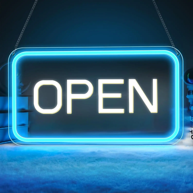 LED Open Sign Board Business Neon Lights for Party Bar Salon Stores Shop Hotel Club Coffee Wall Decor Neon Light Sign
