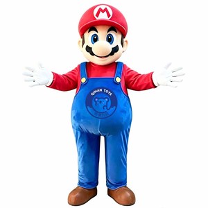 Costume de mascotte de dessin animé <span class=keywords><strong>Mario</strong></span> Luigi en peluche de qualité supérieure, taille adulte, personnalisé par Qiman, en vente - Product Image 1