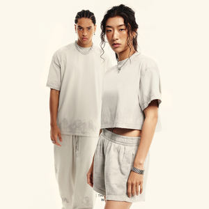 เสื้อยืดผู้ชายผ้าคอตตอน 100% หนัก 280 แกรม ทรงโอเวอร์ไซส์ สไตล์วินเทจ ล้างสีแบบแอซิด พร้อมสกรีนโลโก้ตามสั่ง ขายส่ง - Product Image 1