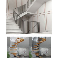 Appartement/hôtel commercial personnalisé Escalier flottant élégant Escaliers en bois Design
