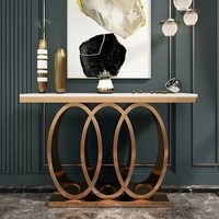 Moderner Metall-Konsolentisch mit Wandmontiertem Flur-Aufbewahrungsregal für Wohnzimmer, Schlafzimmer & Hotelgebrauch