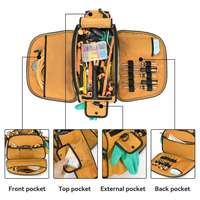Sac de transport multifonctionnel de luxe léger et durable pour électriciens, avec fermeture éclair en nylon, pour outils et kits de plomberie