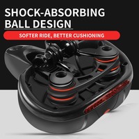 Selle de vélo ergonomique avec amortisseur à bille, imperméable, coussin de siège souple pour VTT et vélos électriques
