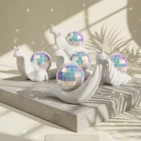 Attrape-soleil Boule Disco Escargot, Réflecteur de Lumière pour Fenêtre Intérieure, Ornements Créatifs de Bureau, Décoration d'Intérieur