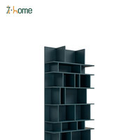 Étagère murale modulaire en aluminium sur mesure, style minimaliste moderne et luxueux, avec éclairage LED pour chambre à coucher, salon, bureau