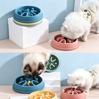 Gamelle anti-glouton pour chats et chiens, gamelle anti-étouffement pour animaux de compagnie, fond antidérapant et anti-renversement, gamelle populaire pour animaux de compagnie