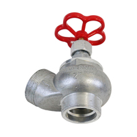 Vanne d'incendie en alliage d'aluminium PN16 de 2 pouces, type globe à angle droit, filetage mâle BSP pour systèmes de protection incendie