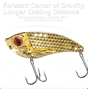 Leurre VIB coloré effet écailles de dragon métalliques, longue portée, pour eau douce (Culter/Basse/Basse blanche) - Product Image 5