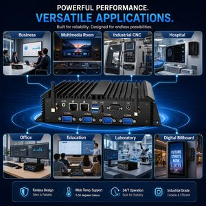 อุตสาหกรรมมินิพีซีเดสก์ท็อปคอมพิวเตอร์ไร้พัดลม คอร์ I7-5500U 2.4-3.0GHz <span class=keywords><strong>Windows</strong></span> <span class=keywords><strong>10</strong></span> Pro 16G RAM 512G SSD Dual LAN 6xCOM RS232 - Product Image 6