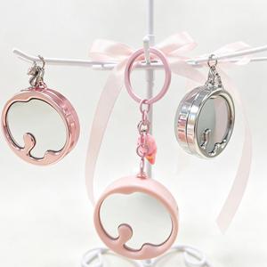 Estuche Cosmético Compacto Magnético Vacío con Espejo y Llavero, Rosa, Recargable, para Sombra de Ojos, con Cadena Colgante, Regalo al por Mayor - Product Image 4