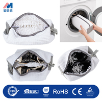 Sac de lavage pour chaussures pour lave-linge, réutilisable, en microfibre, protection 360°, détachable, avec boucle de suspension intégrée
