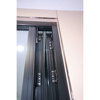 Portes pliantes en aluminium à double vitrage isolées thermiquement pour balcon AMJ House, portes coulissantes à rupture de pont thermique NFRC, porte de patio extérieure