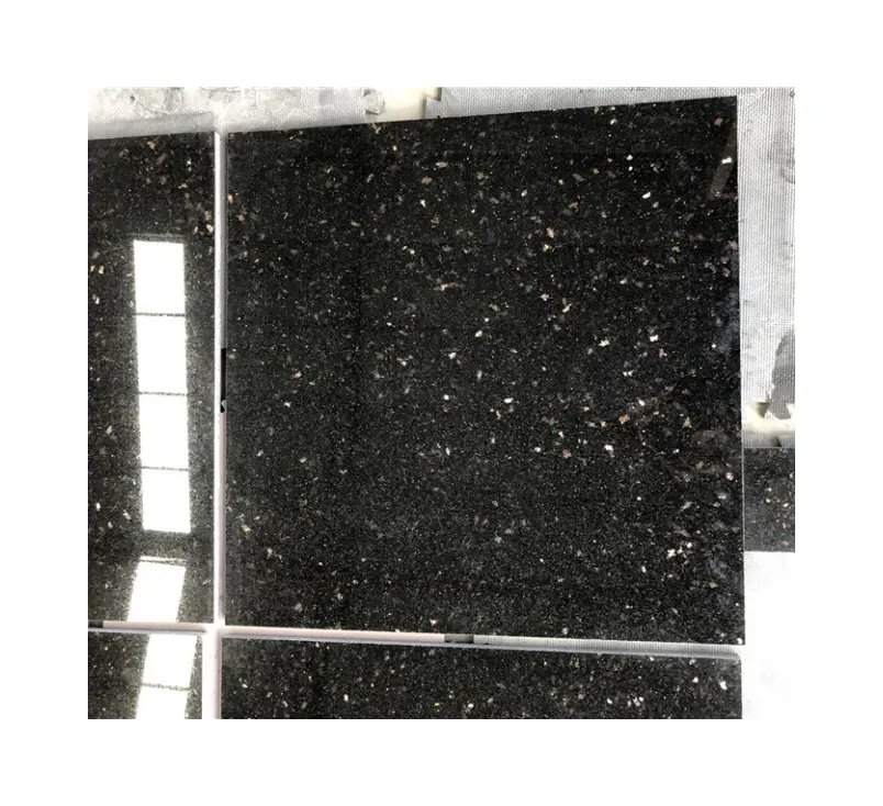 Wholesale polished Indian Black Star Galaxy Granite tiles & slabs for countertop