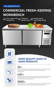 Réfrigérateur de comptoir commercial 380L à 2 portes en acier inoxydable 201, congélateur sous comptoir de 1,5 m pour <span class=keywords><strong>cuisine</strong></span> - Product Image 6